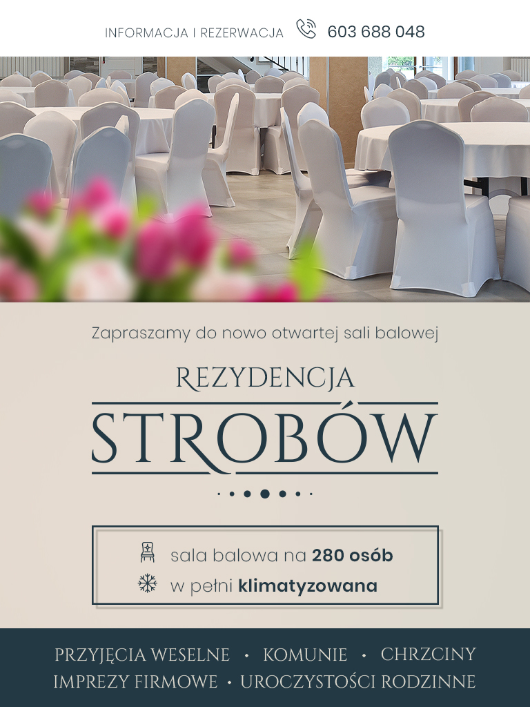 sala weselna w Strobowie koło Skierniewic